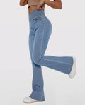 Calça Jeans de Cintura Alta Cruzada [Pré BlackFriday 🔥]