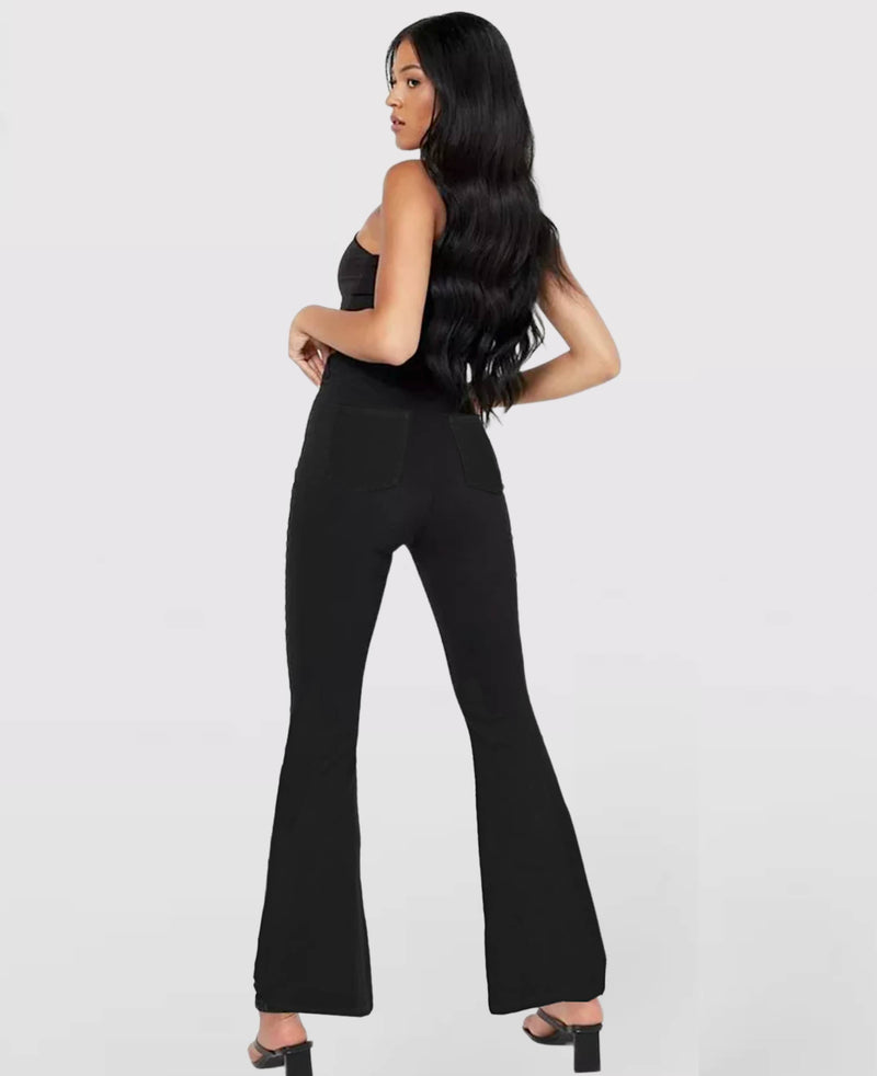 Calça Jeans de Cintura Alta Cruzada [Pré BlackFriday 🔥]
