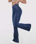 Calça Jeans de Cintura Alta Cruzada [Pré BlackFriday 🔥]