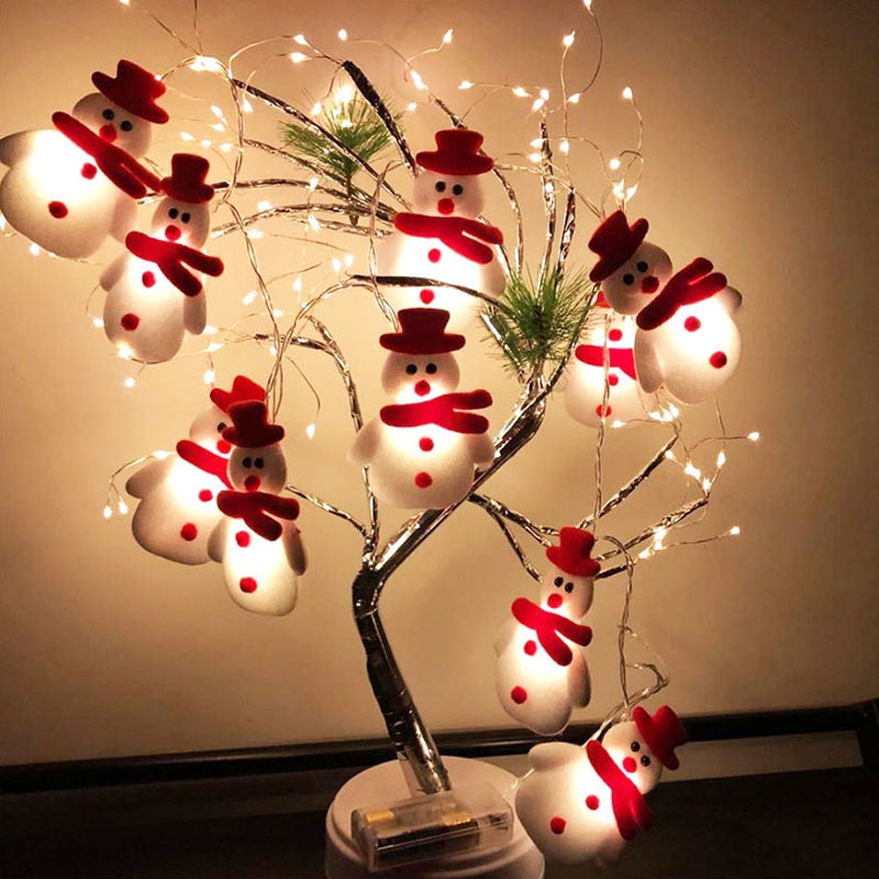 Decoração Pisca-Pisca - Bonecos de Neve em forma de Luz