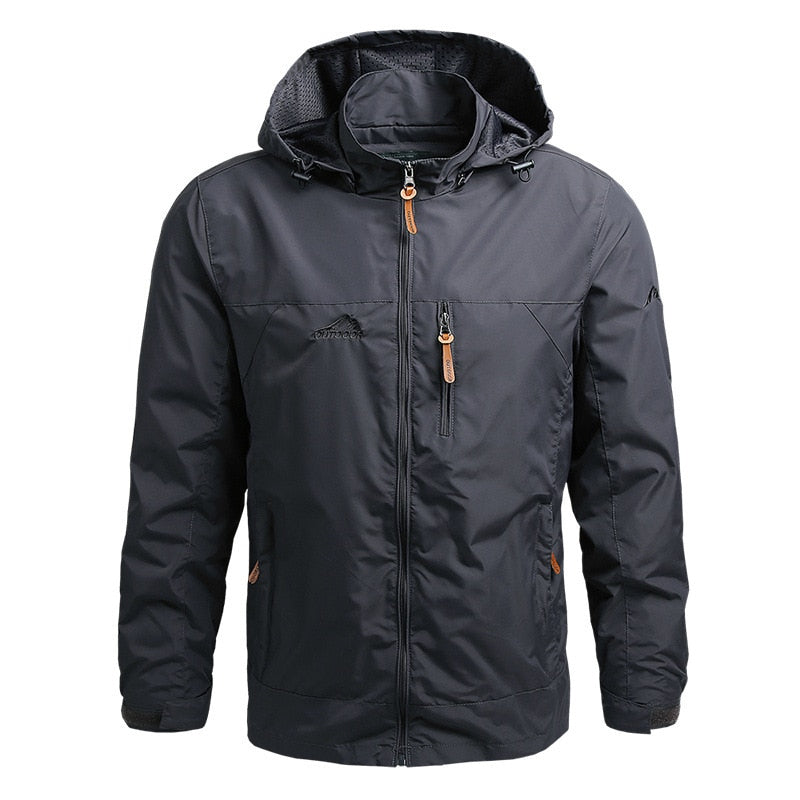 Jaqueta corta vento Impermeável Masculina Outoodor + Relogio Sanda Sport - Secagem rápida (PROMOÇÃO ESPECIAL)